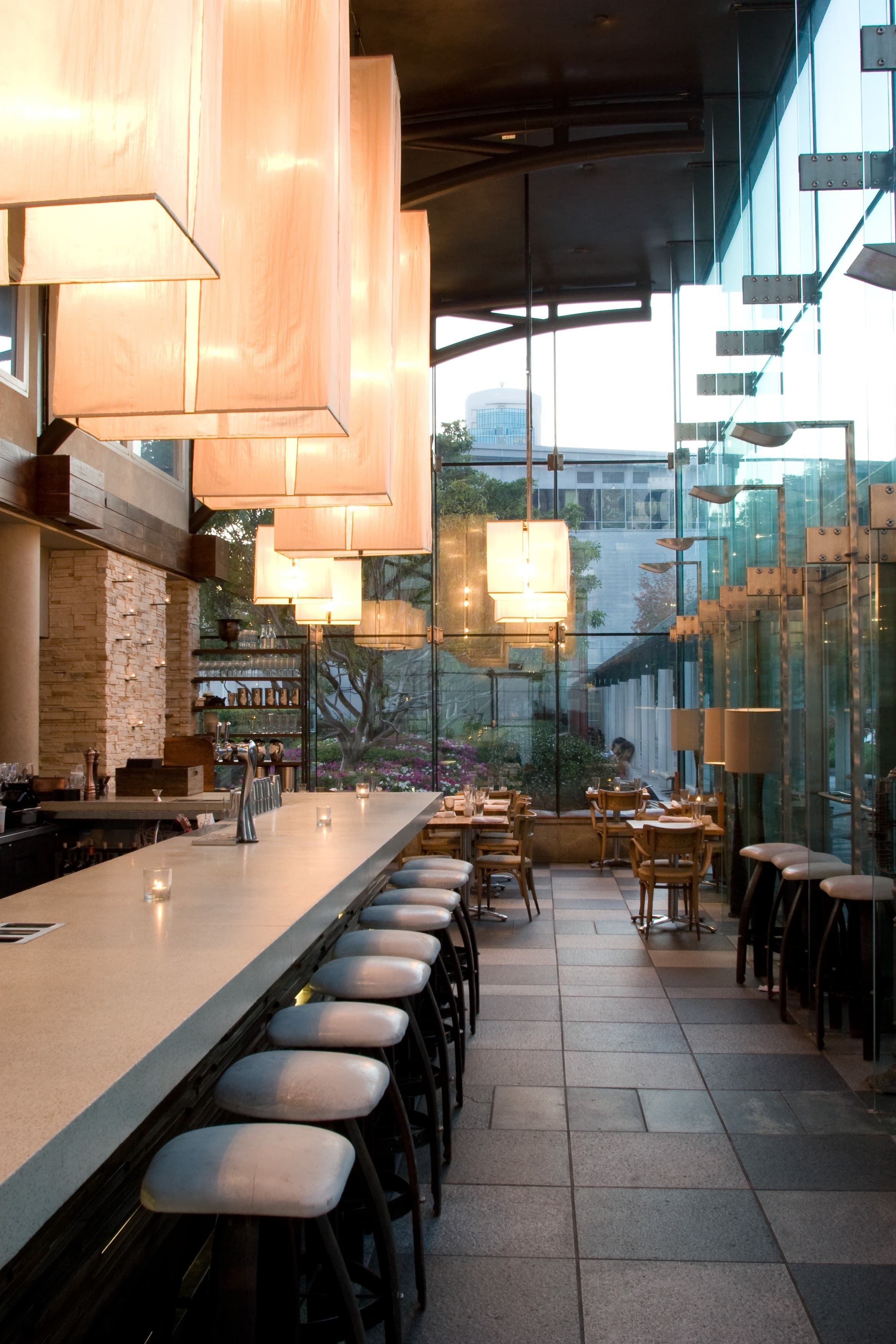 Bar and terrace setup by the local B Restaurant team