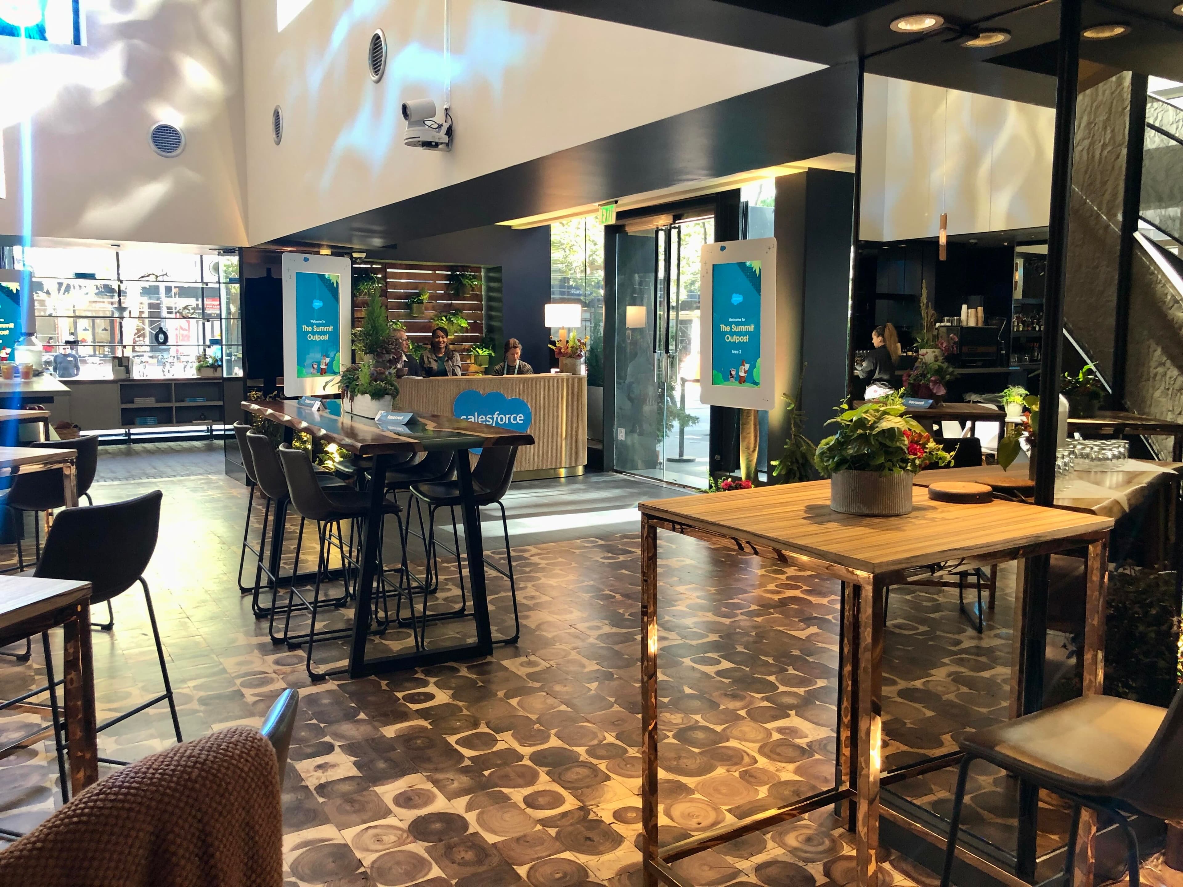 Event setup at 1 Yerba Buena prepared by local venue staff